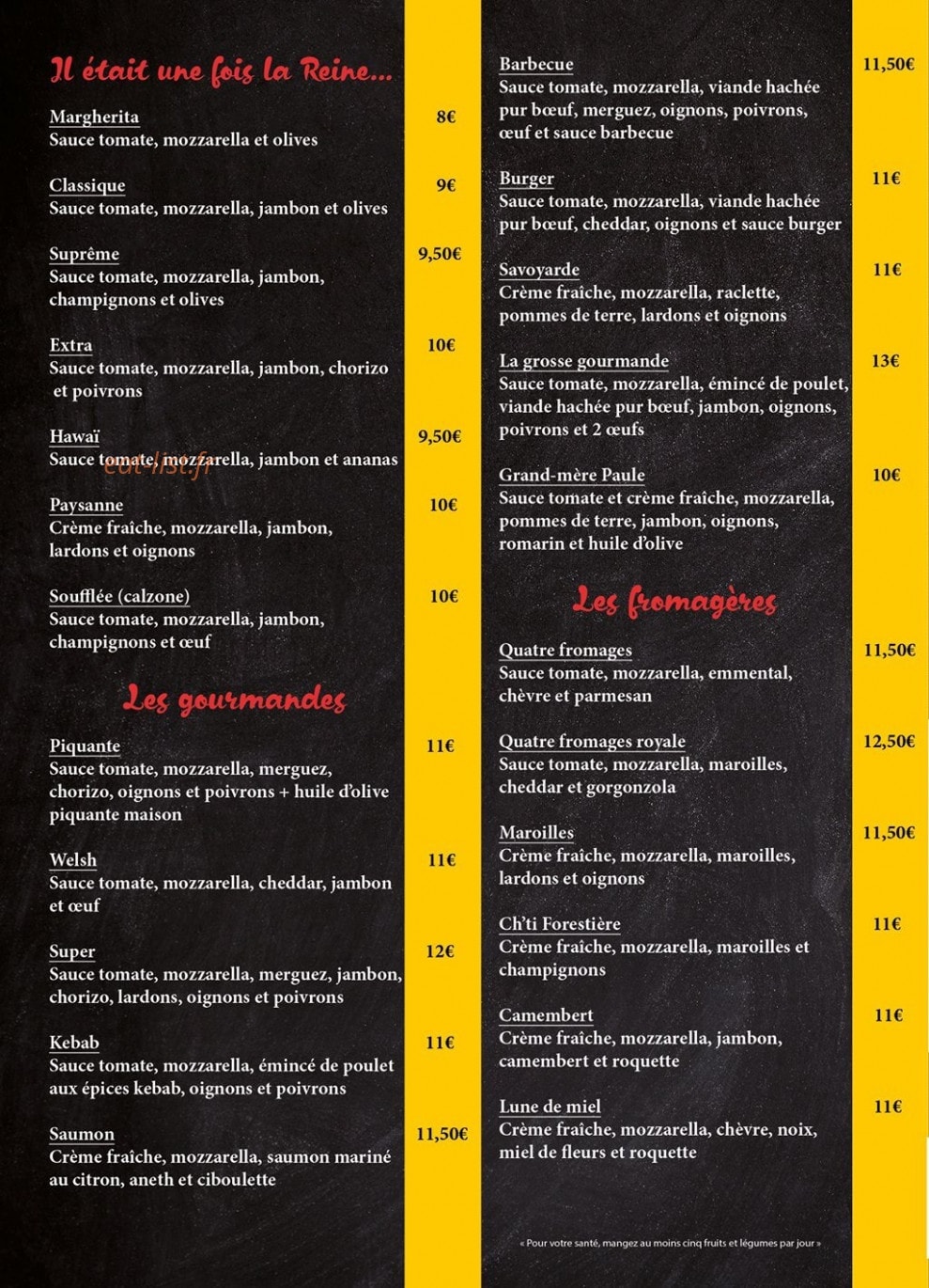 Chez Paule — carte page 2