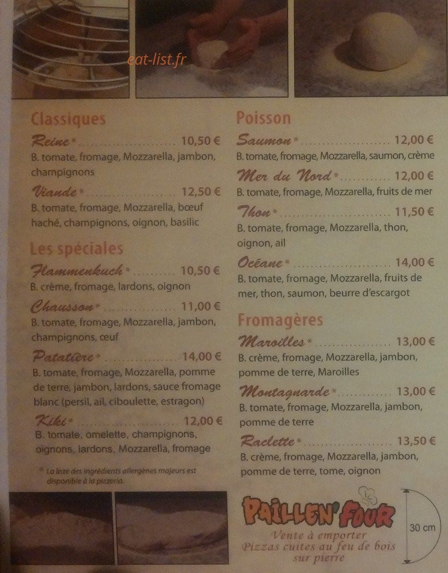 Paillen'four — carte page 1