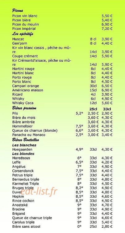 Estaminet De Vierpot — carte page 3