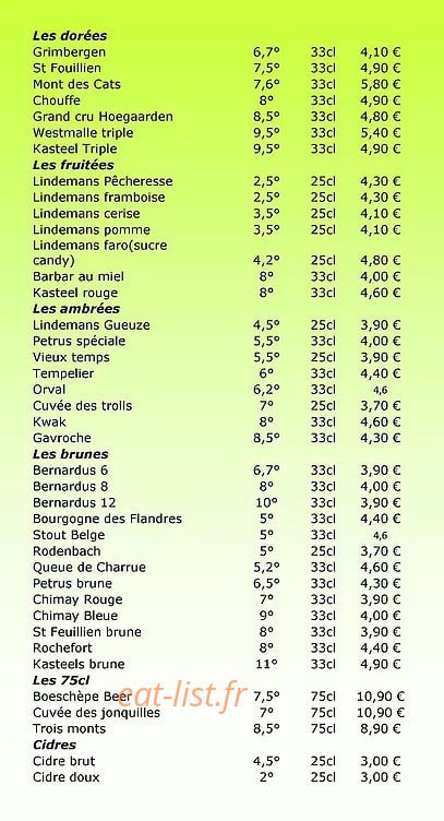 Estaminet De Vierpot — carte page 4