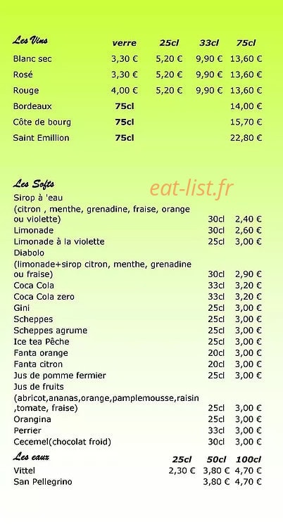 Estaminet De Vierpot — carte page 5
