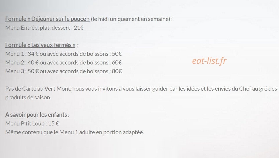 Le Vert Mont — carte page 1