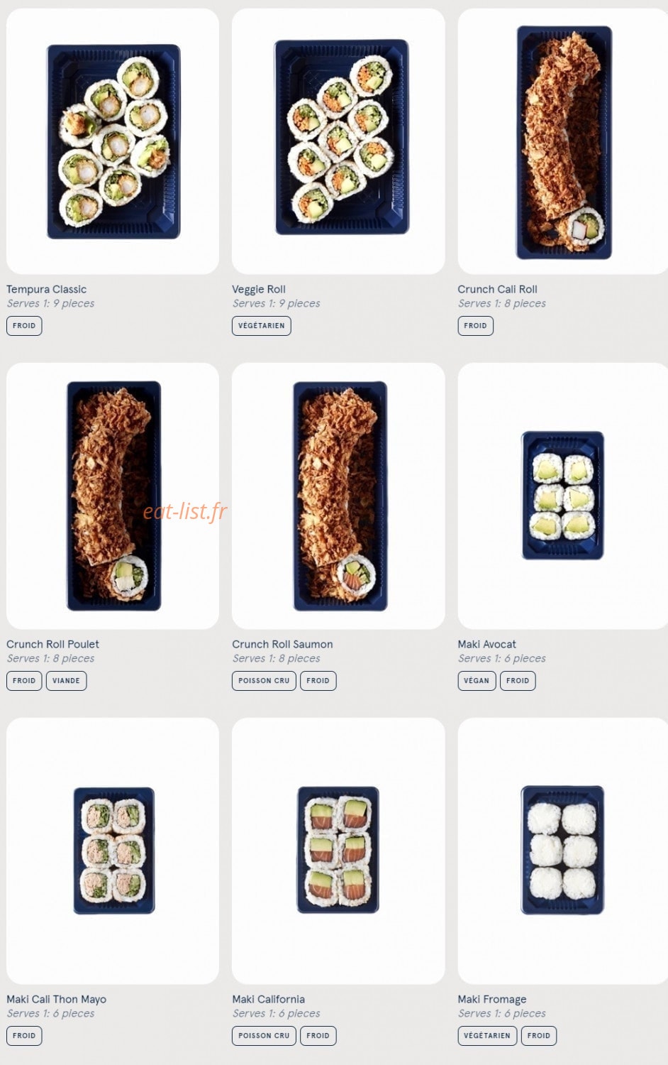 Carte et menu de Sushi Daily à Aulnoy Lez Valenciennes — Maki et Roll