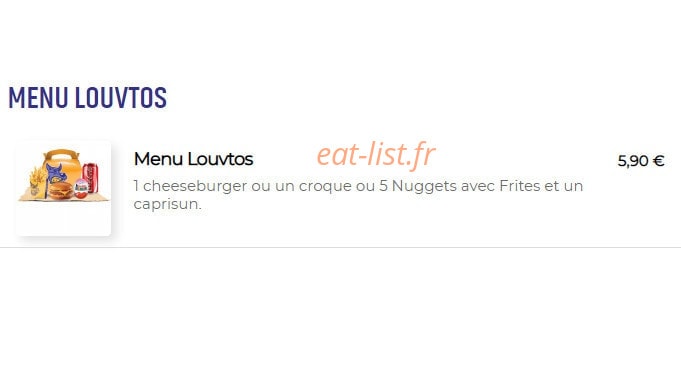 Alpha burger — carte page 5