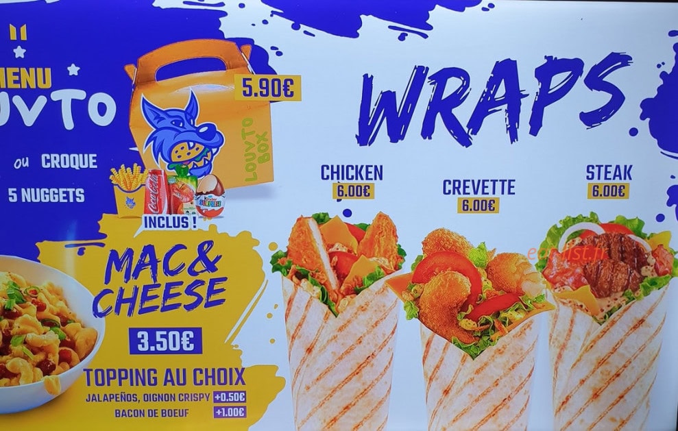 Alpha Burger — carte page 3