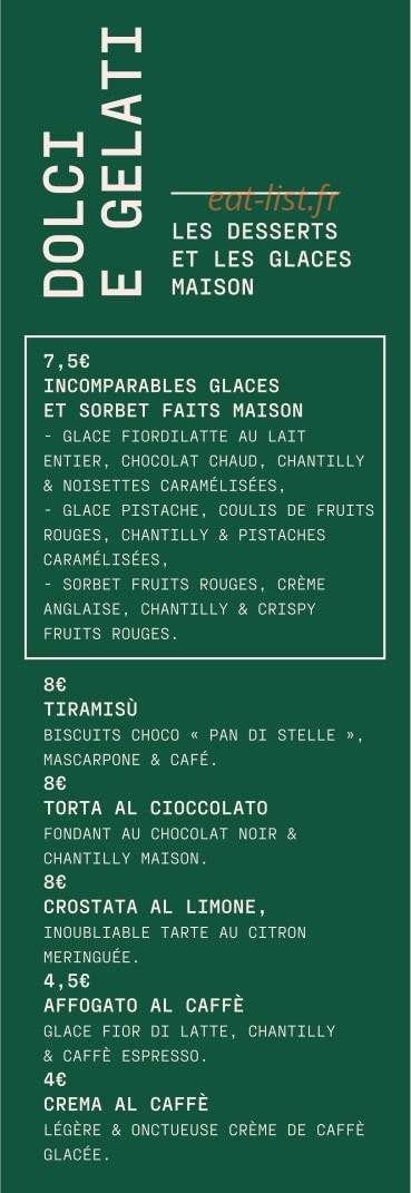 Cacio Pepe Trattoria — carte page 5