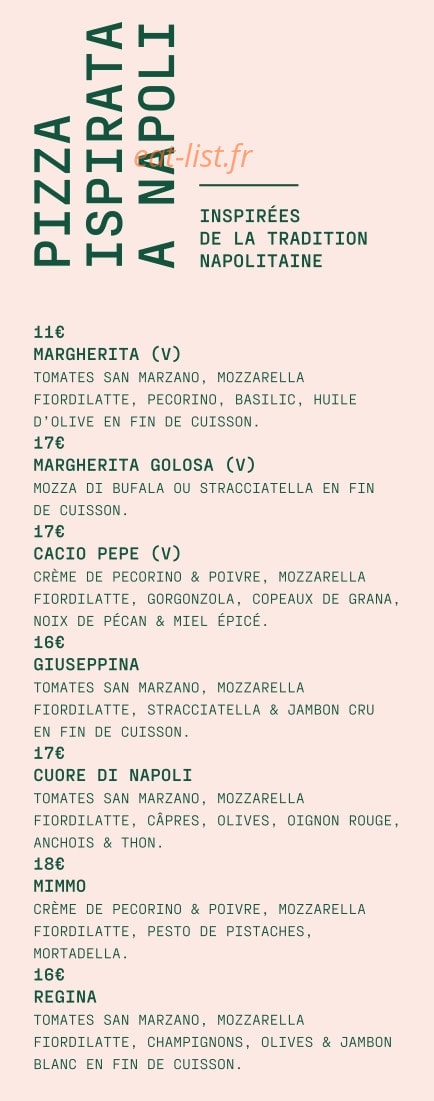 Cacio Pepe Trattoria — carte page 3