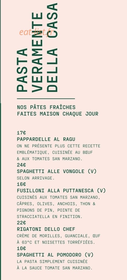 Cacio Pepe Trattoria — carte page 6