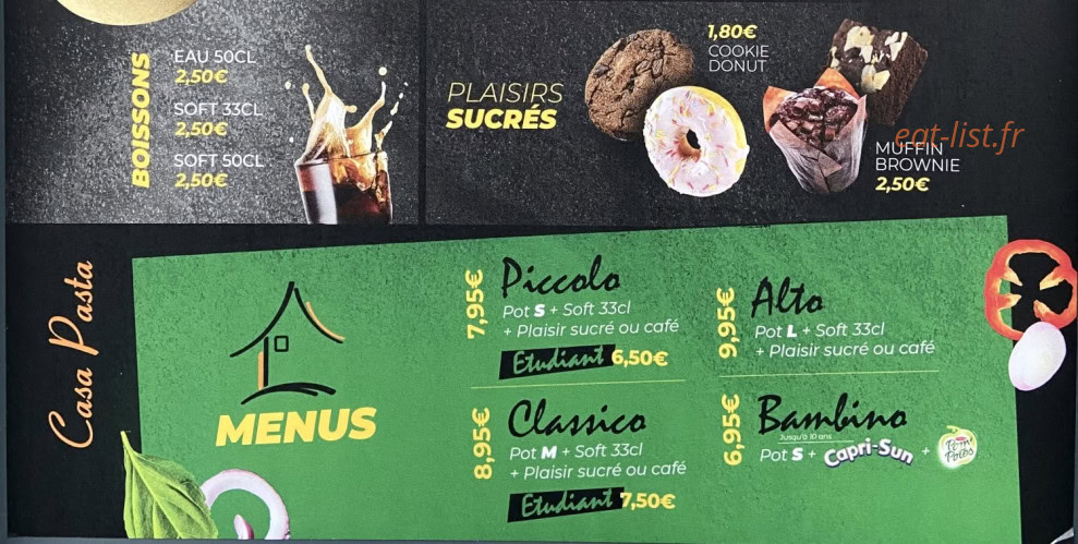 Casa Pasta — carte page 2