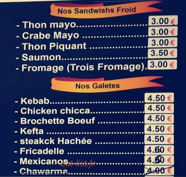 Ch'ti Kebab — carte page 2