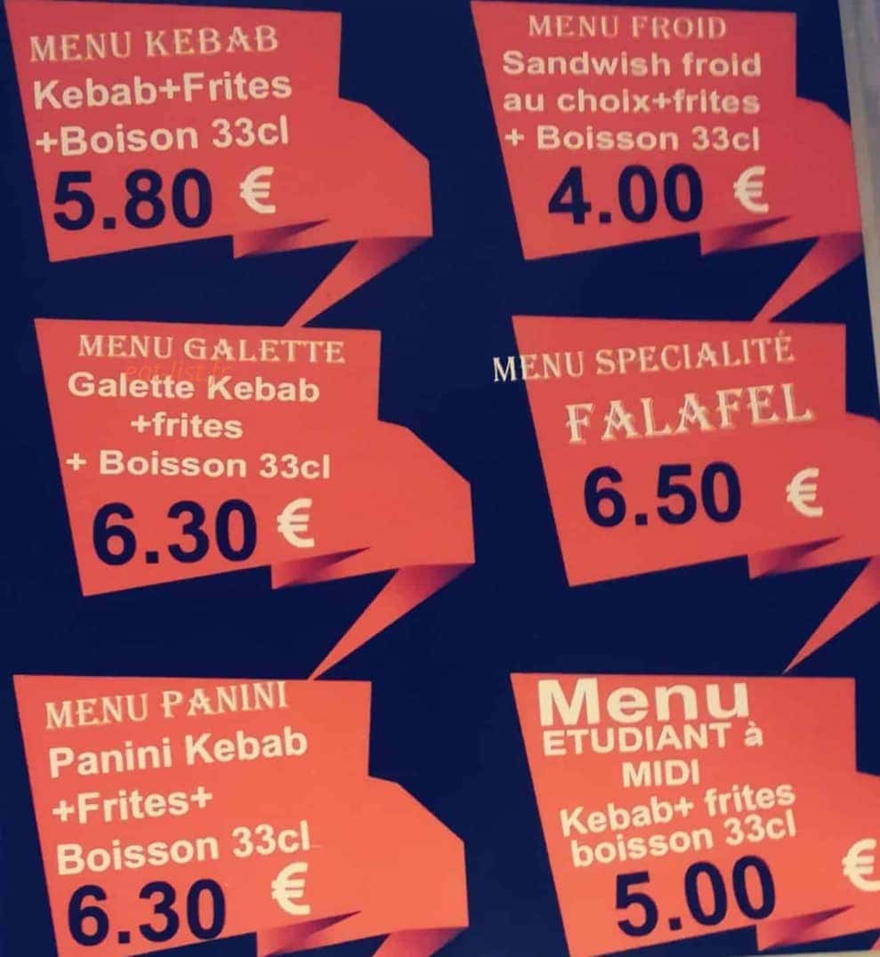 Ch'ti Kebab — carte page 3