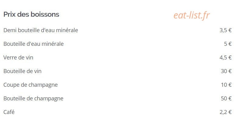 Chez Justine — carte page 2