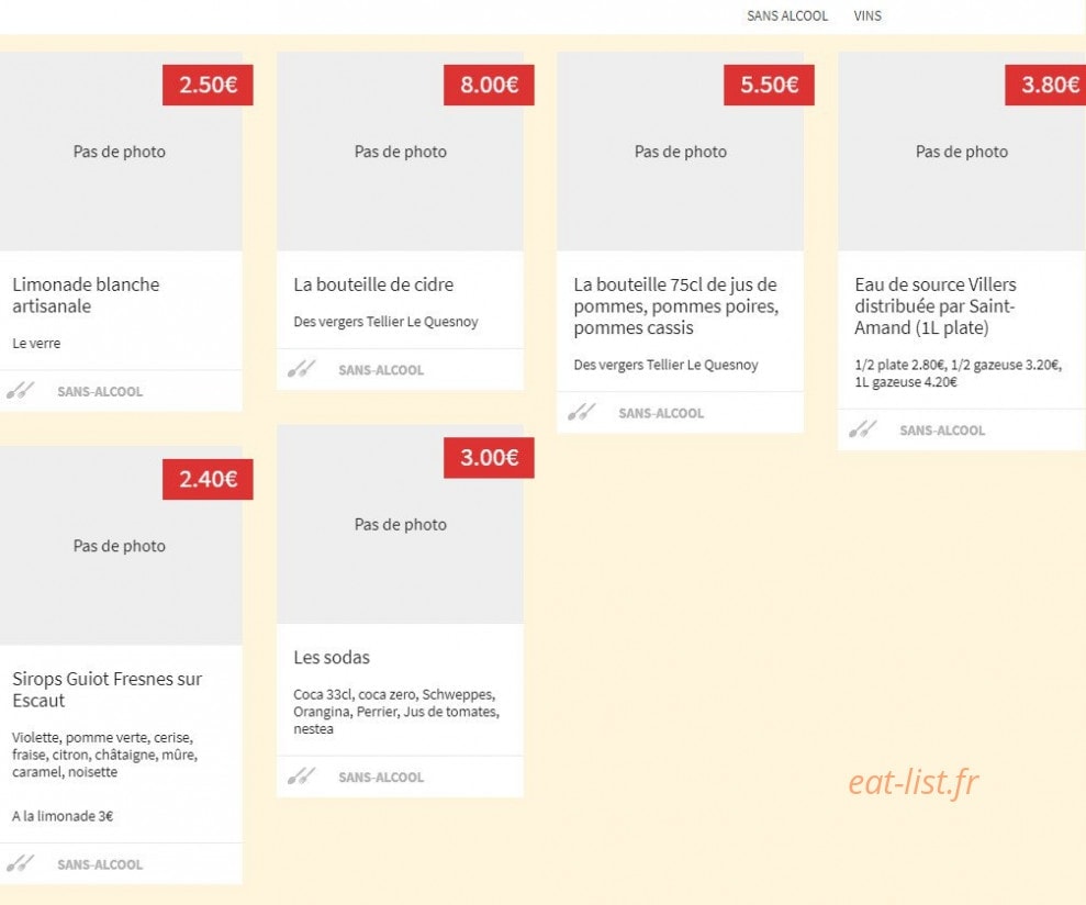 Chez Mon Vieux — carte page 9