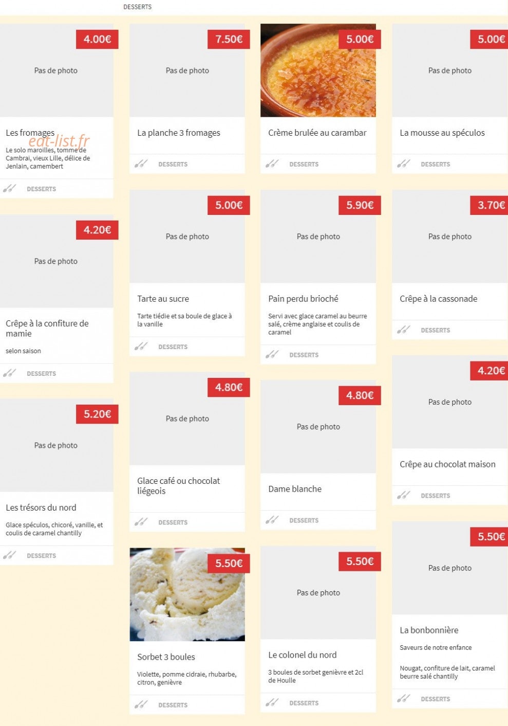 Chez Mon Vieux — carte page 3