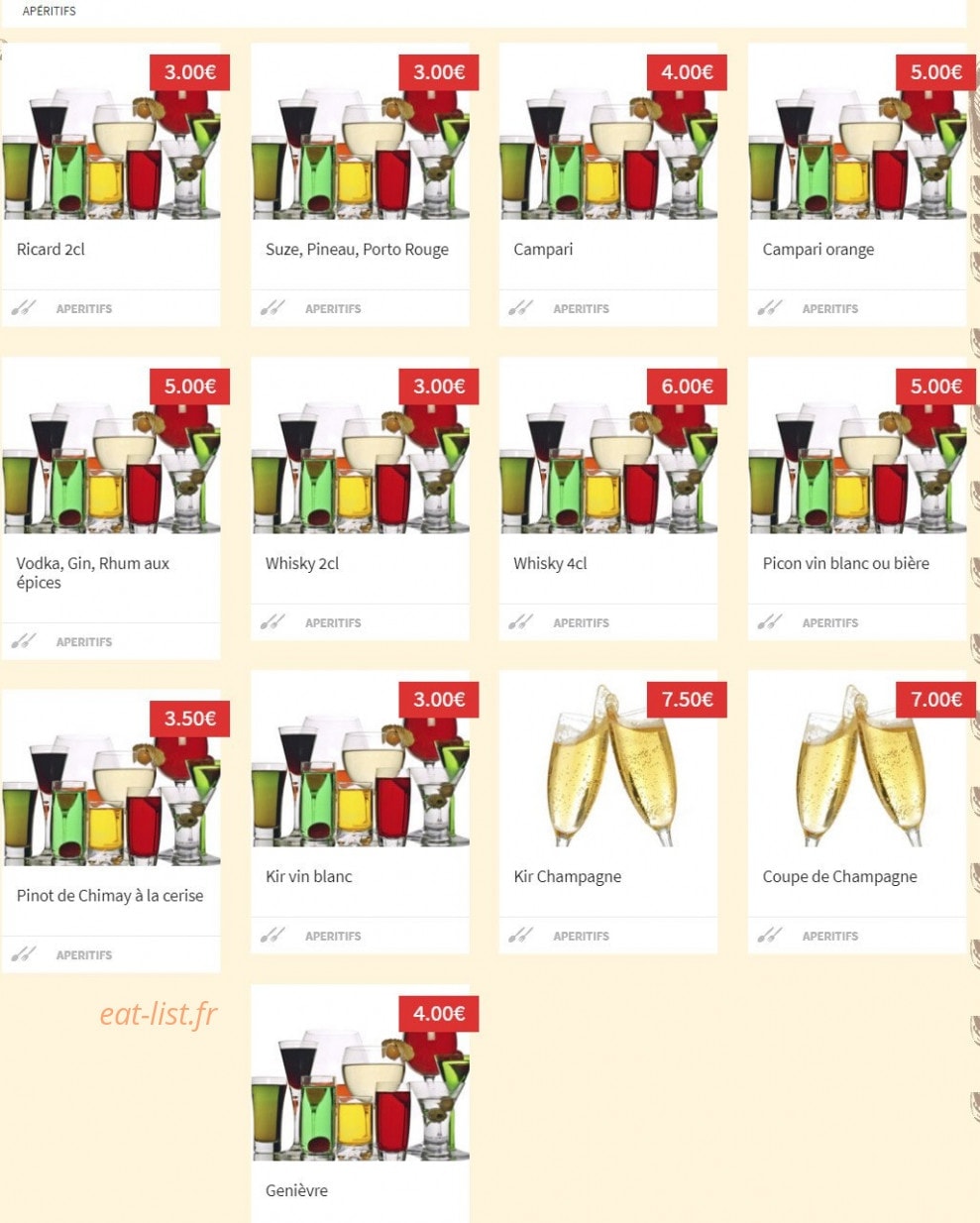 Chez Mon Vieux — carte page 1