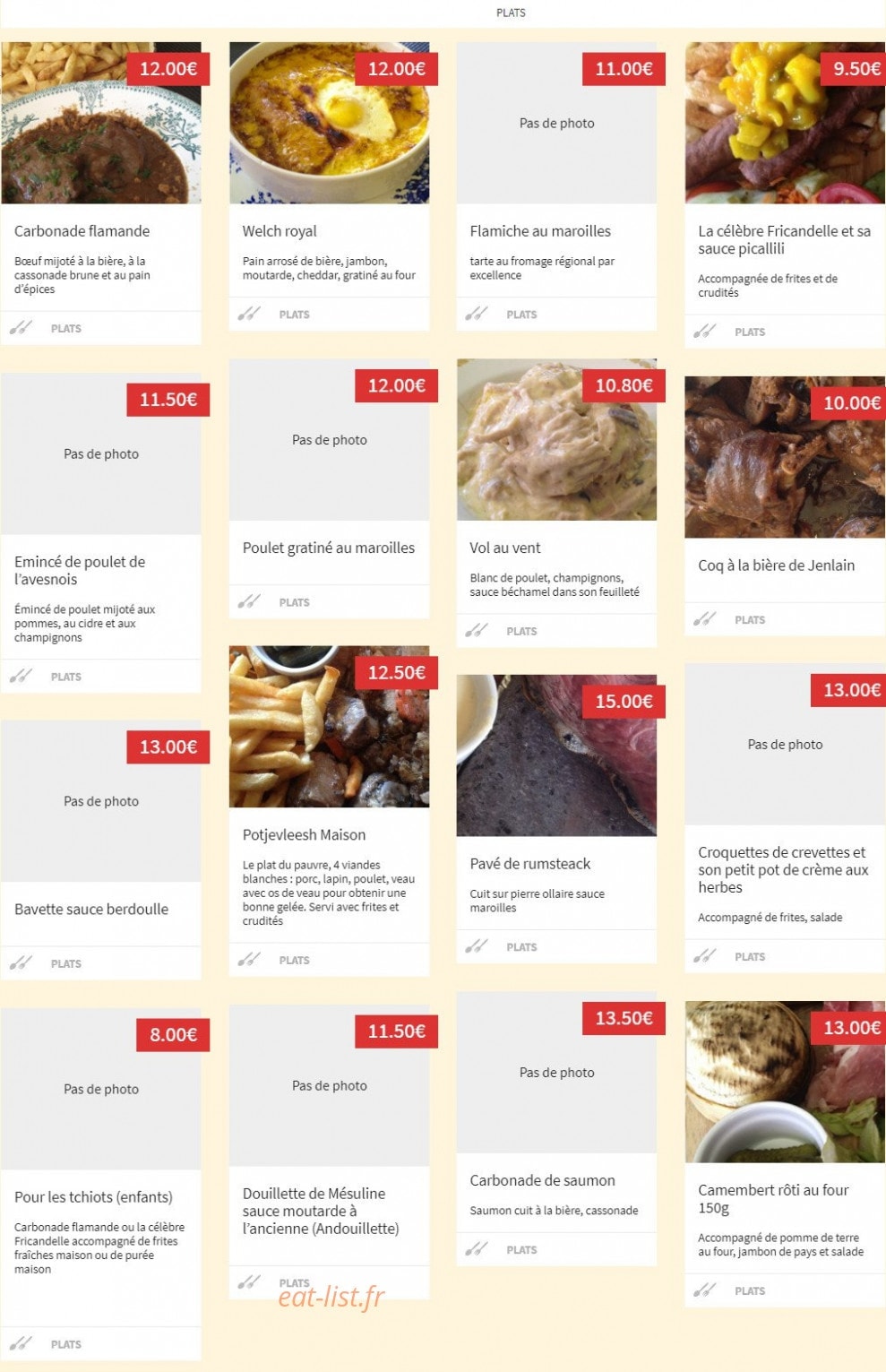 Chez Mon Vieux — carte page 7