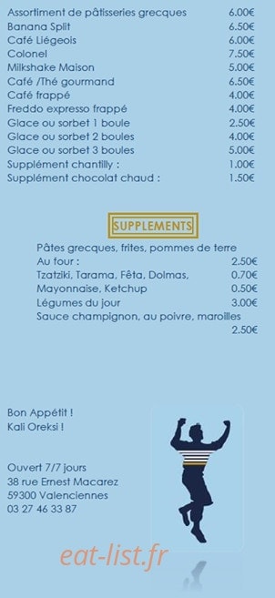 Chez Yannis — carte page 6