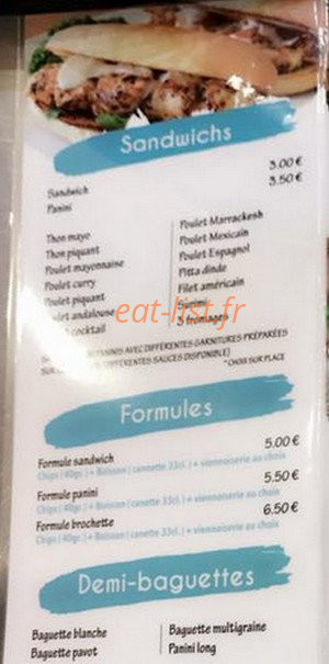 Choko resto — carte page 2
