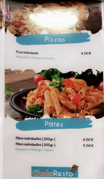 Choko resto — carte page 3