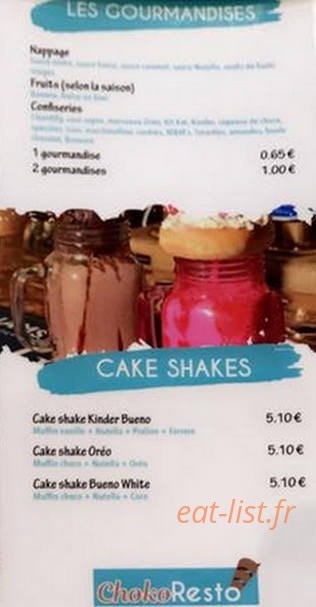 Choko resto — carte page 9