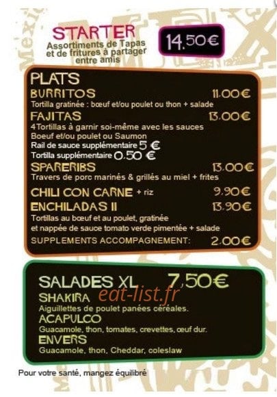 Coyote Café — carte page 3