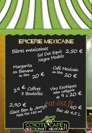Coyote Café — carte page 4