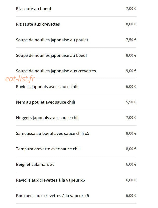 Délice Sushi — carte page 11
