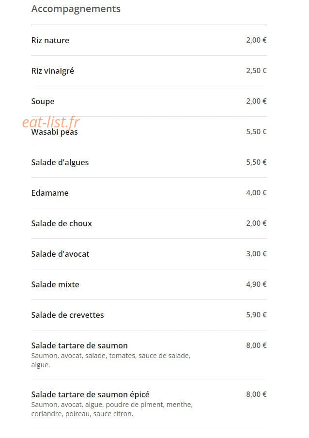 Délice Sushi — carte page 15