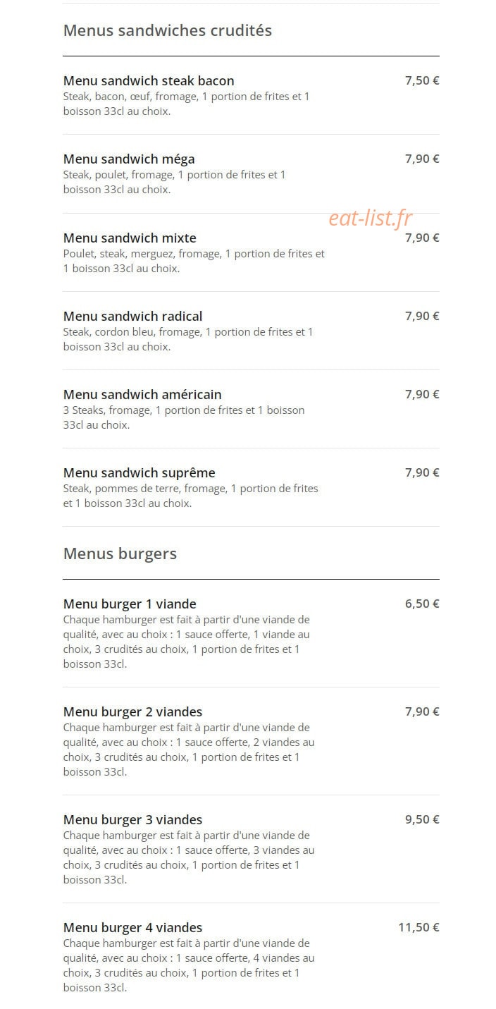 Eat & Game — carte page 4