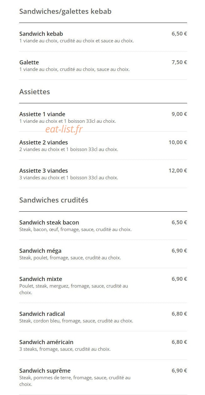 Eat & Game — carte page 6