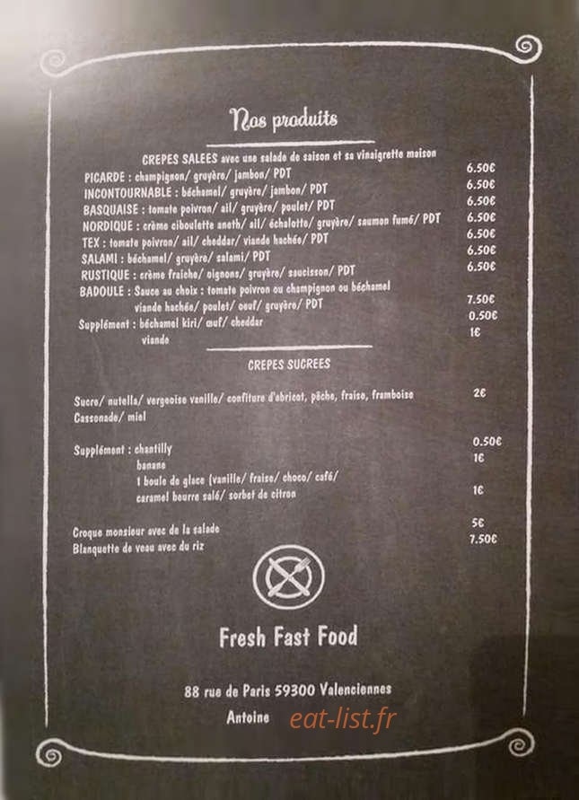 Fresh Fast Food — carte page 5