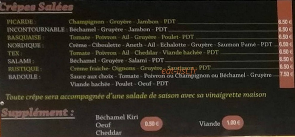 Fresh Fast Food — carte page 2