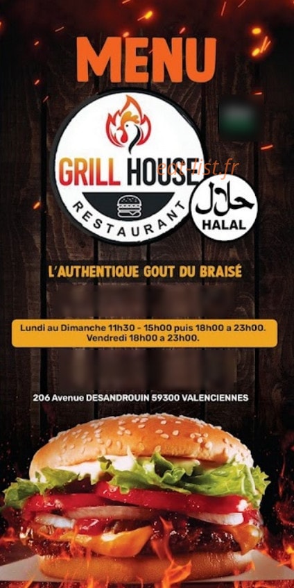 Grill House — carte page 1