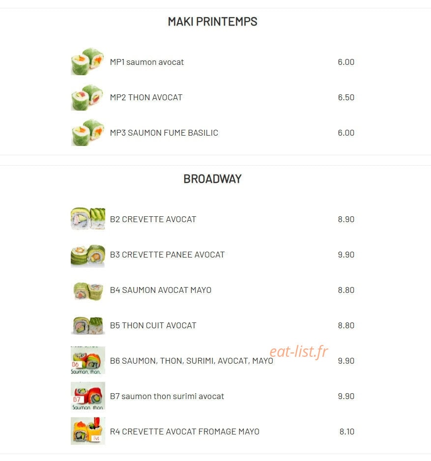 Kitayama — carte page 6