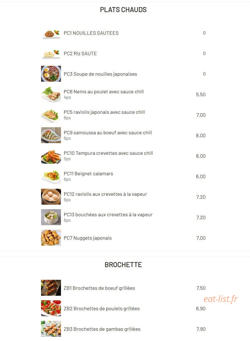 Kitayama — carte page 11