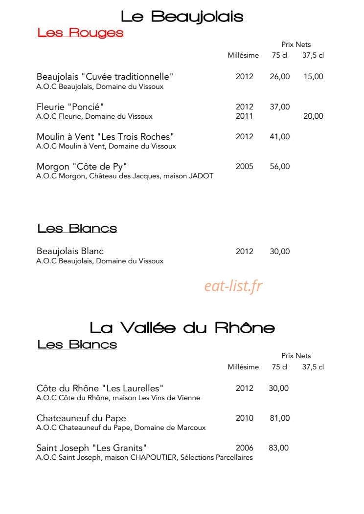 L'Escargot — carte page 17