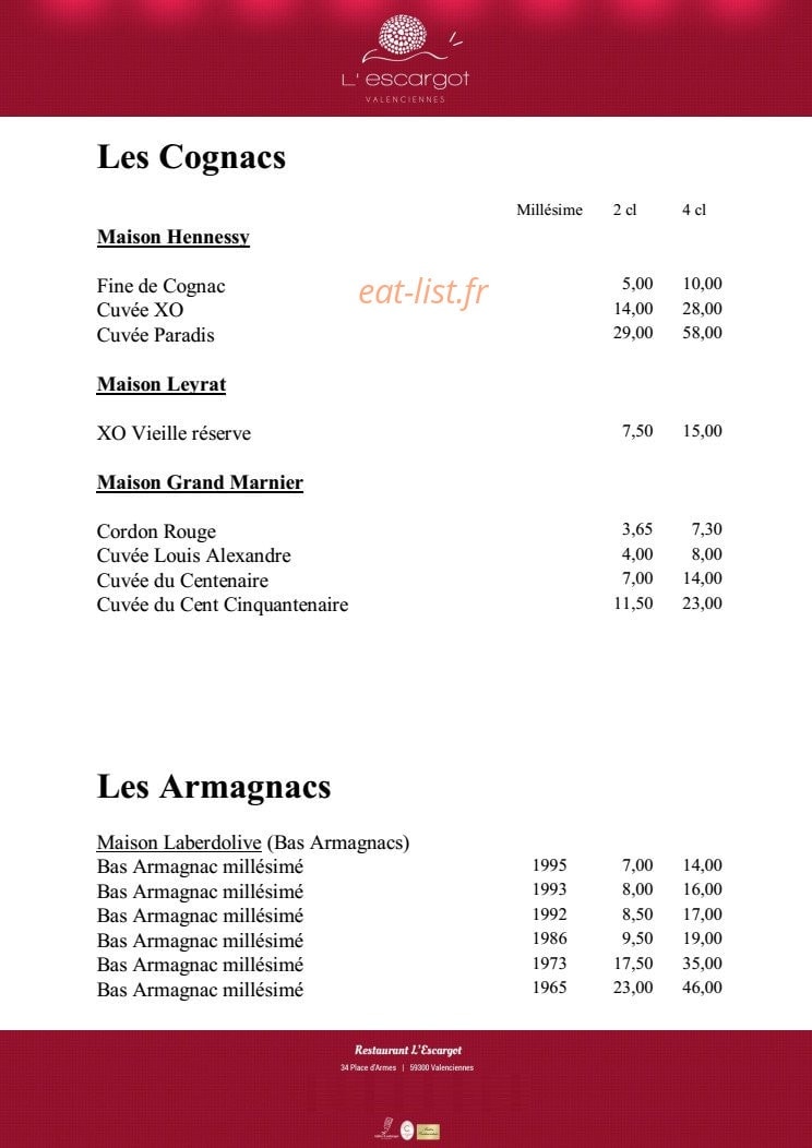L'Escargot — carte page 25