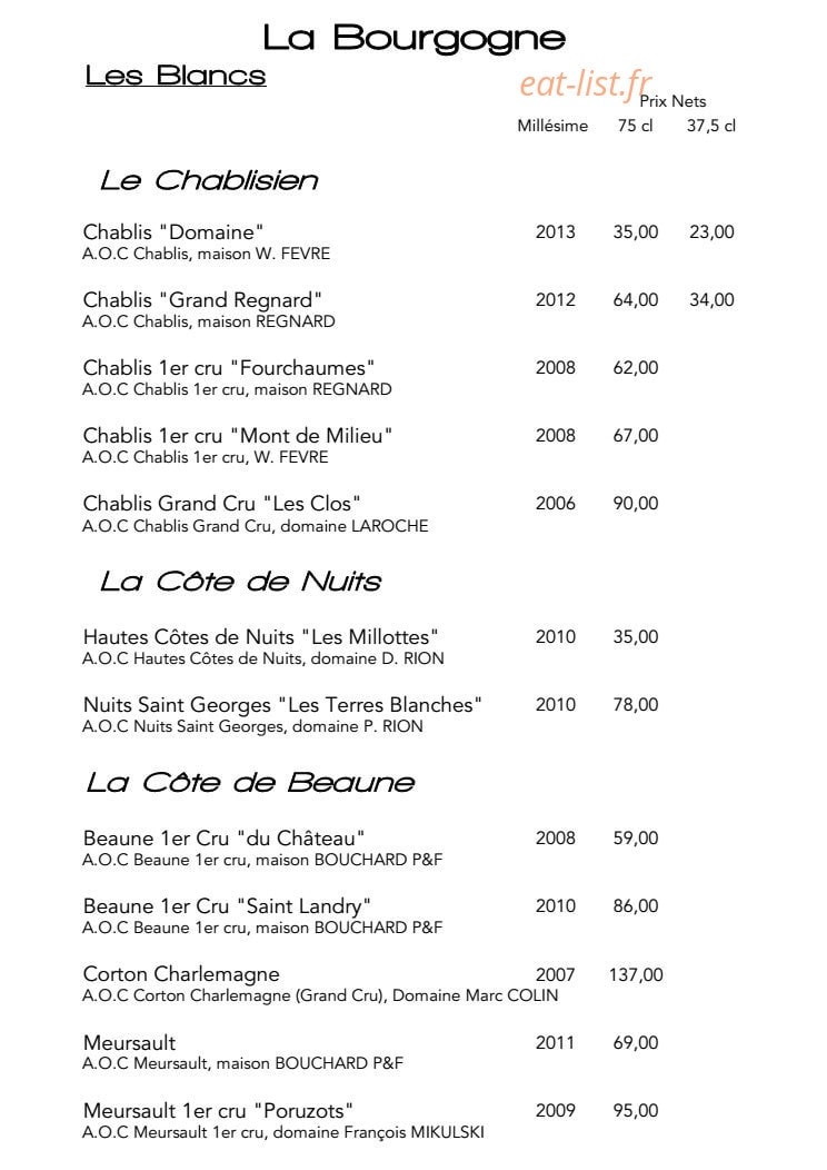 L'Escargot — carte page 13
