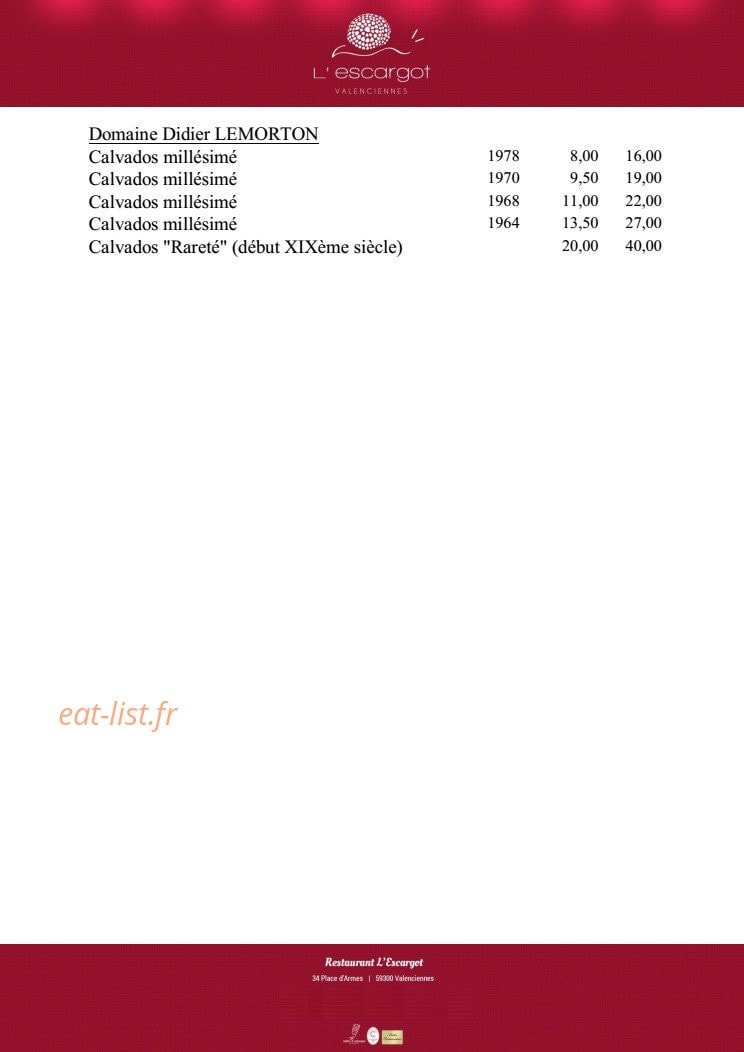 L'Escargot — carte page 24