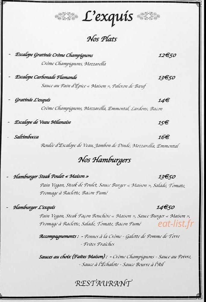 L'exquis — carte page 2
