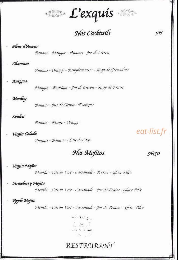 L'exquis — carte page 4