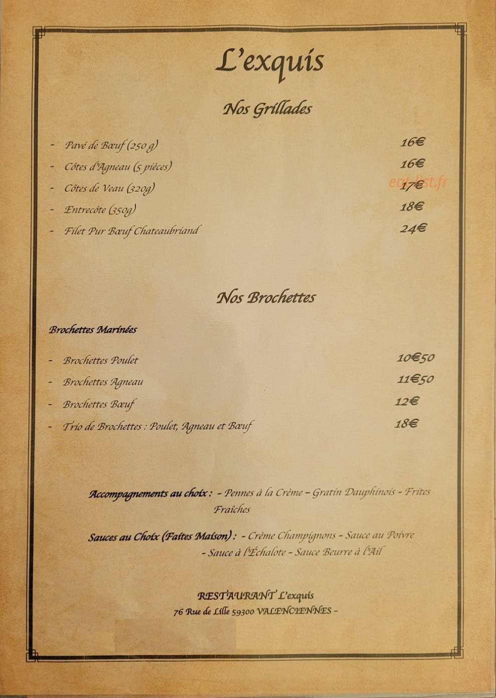 L'exquis — carte page 4