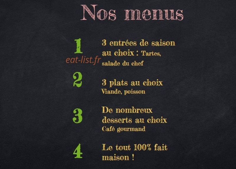 La Cantine de Joséphine — carte page 1