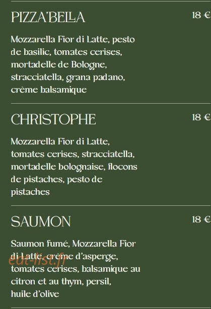 Carte et menu de La Famiglia à Valenciennes — Les pizzas créations page 2