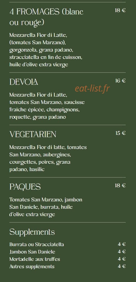 Carte et menu de La Famiglia à Valenciennes — Les pizzas classiques suite