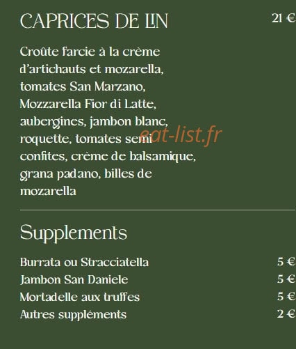 Carte et menu de La Famiglia à Valenciennes — Les pizzas créations page 3