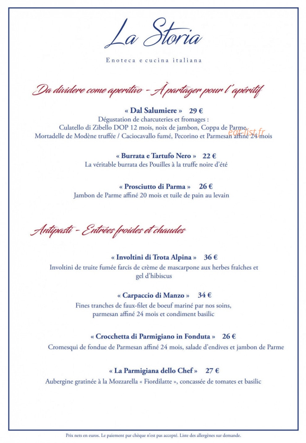 La Storia — carte page 2