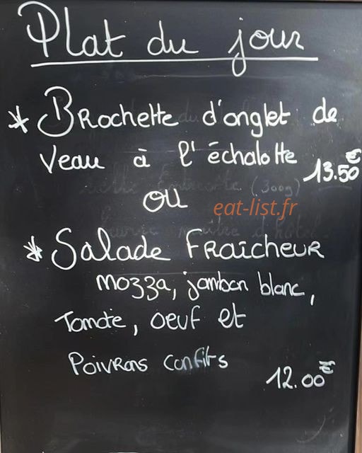 Le Café de Paris — carte page 1