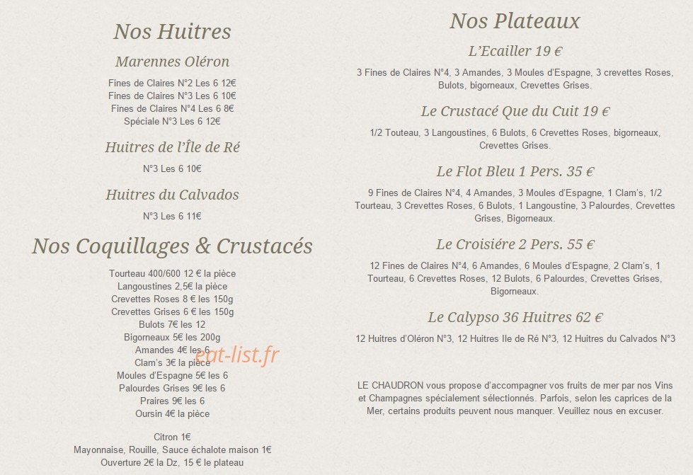 Le Chaudron — carte page 6