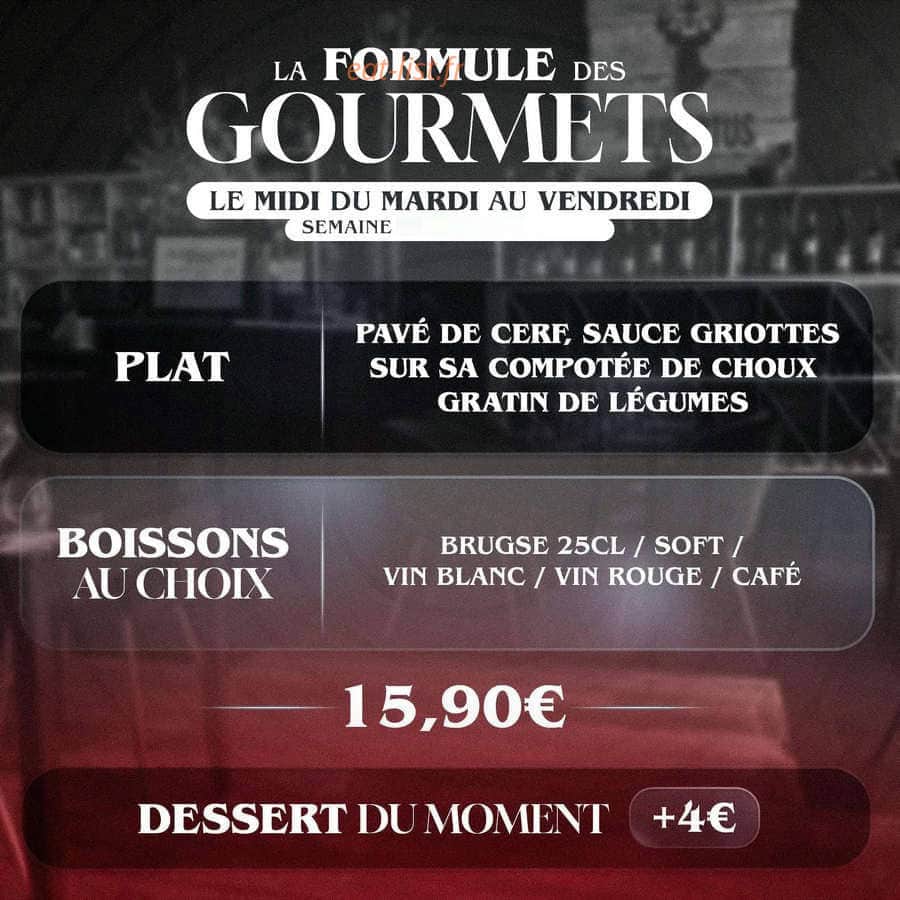 Les Trois Gourmets — carte page 1